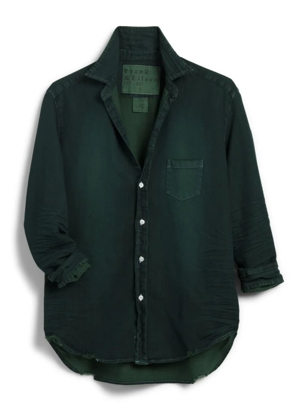 Frank & Eileen Barry Top in Overdyed Indigo Green